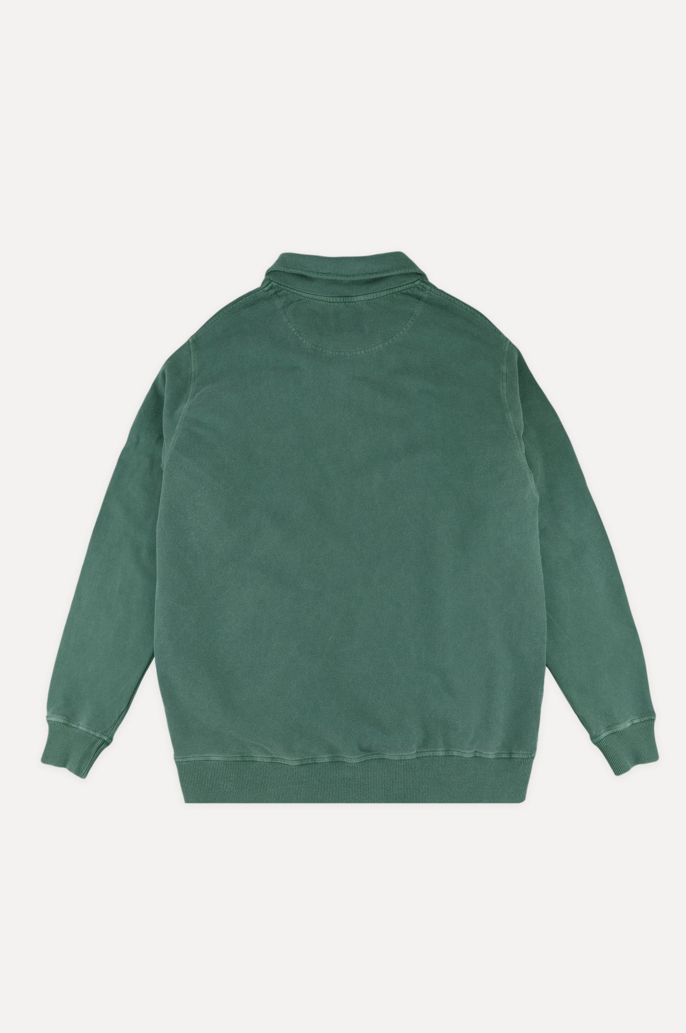 Sauce Pigment Dyed Quarter Zip Sweater Foliage Green