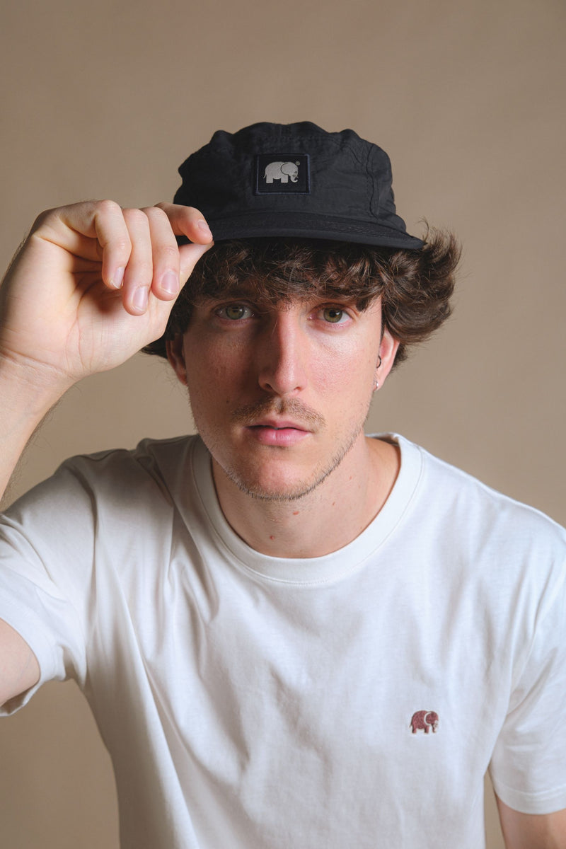 Water Repellent Nylon Five Panel Cap Black – Trendsplant