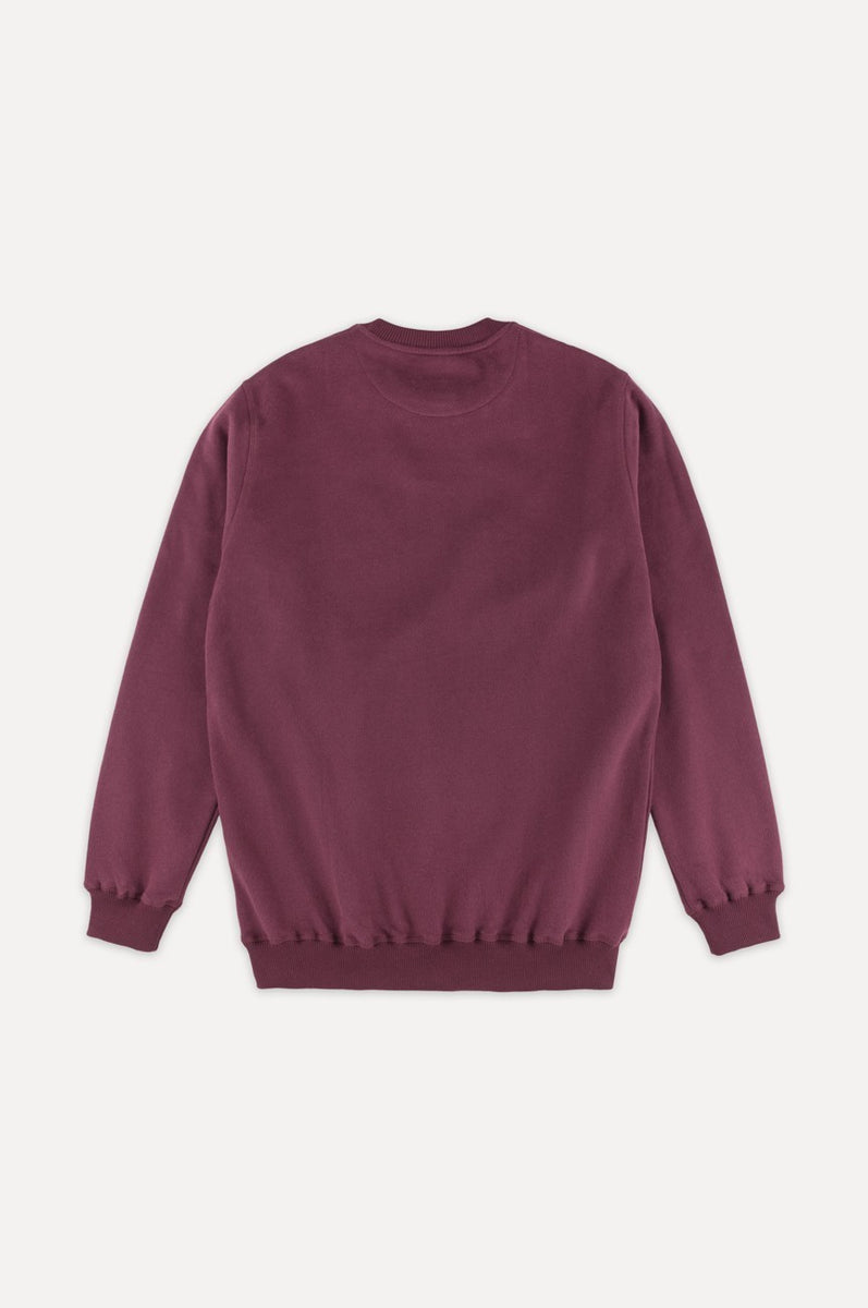 burgundy crew neck sweatshirt