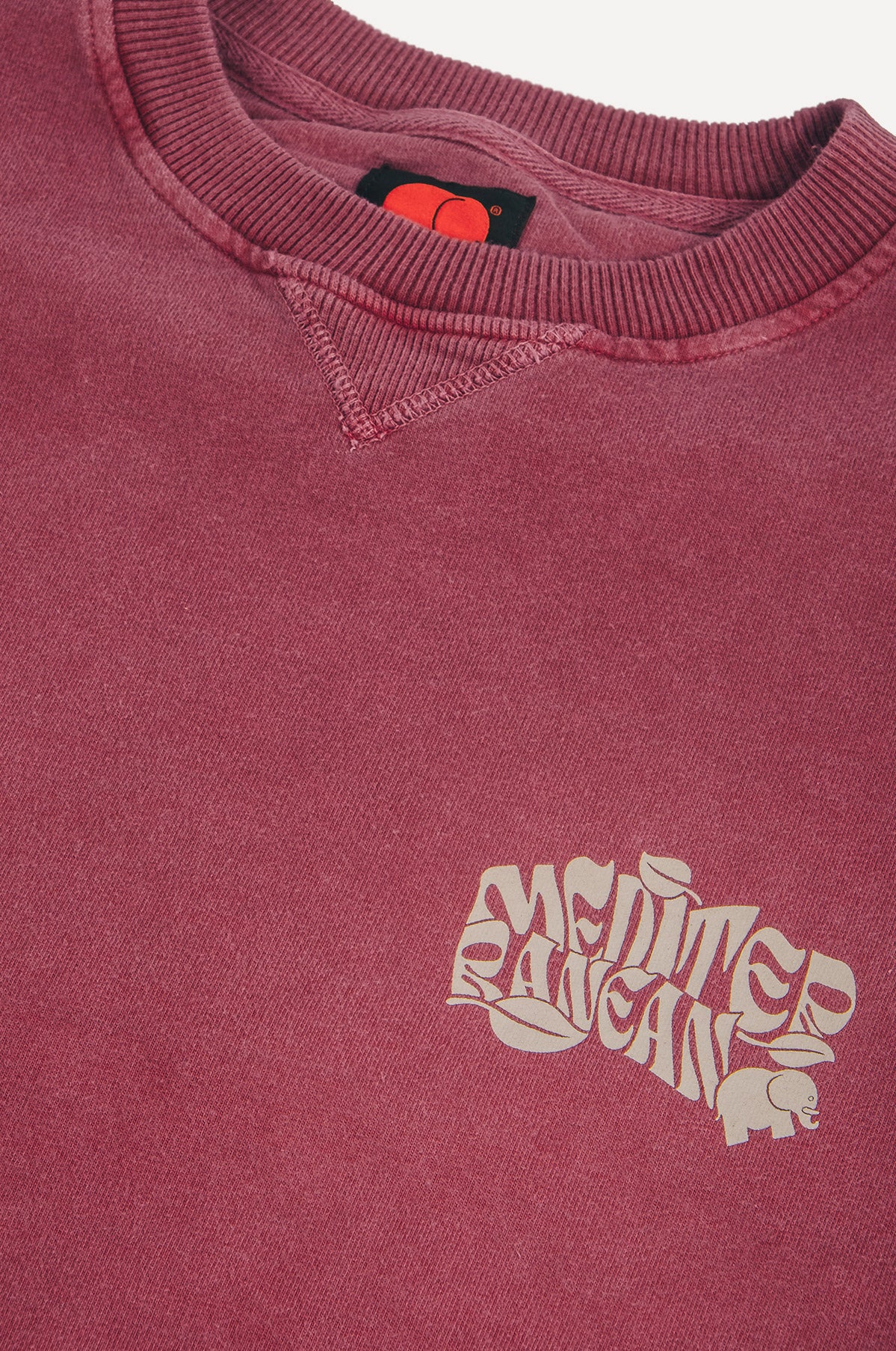 Cerezo Pigment Dyed Sweater Cherry Red