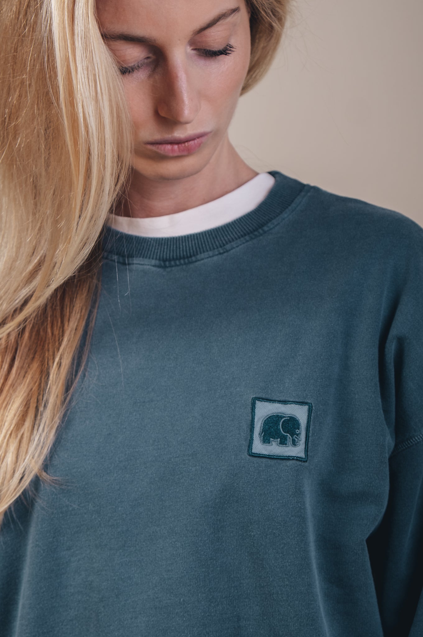 Women's Espliego Pigment Oversized Sweater Elm Green