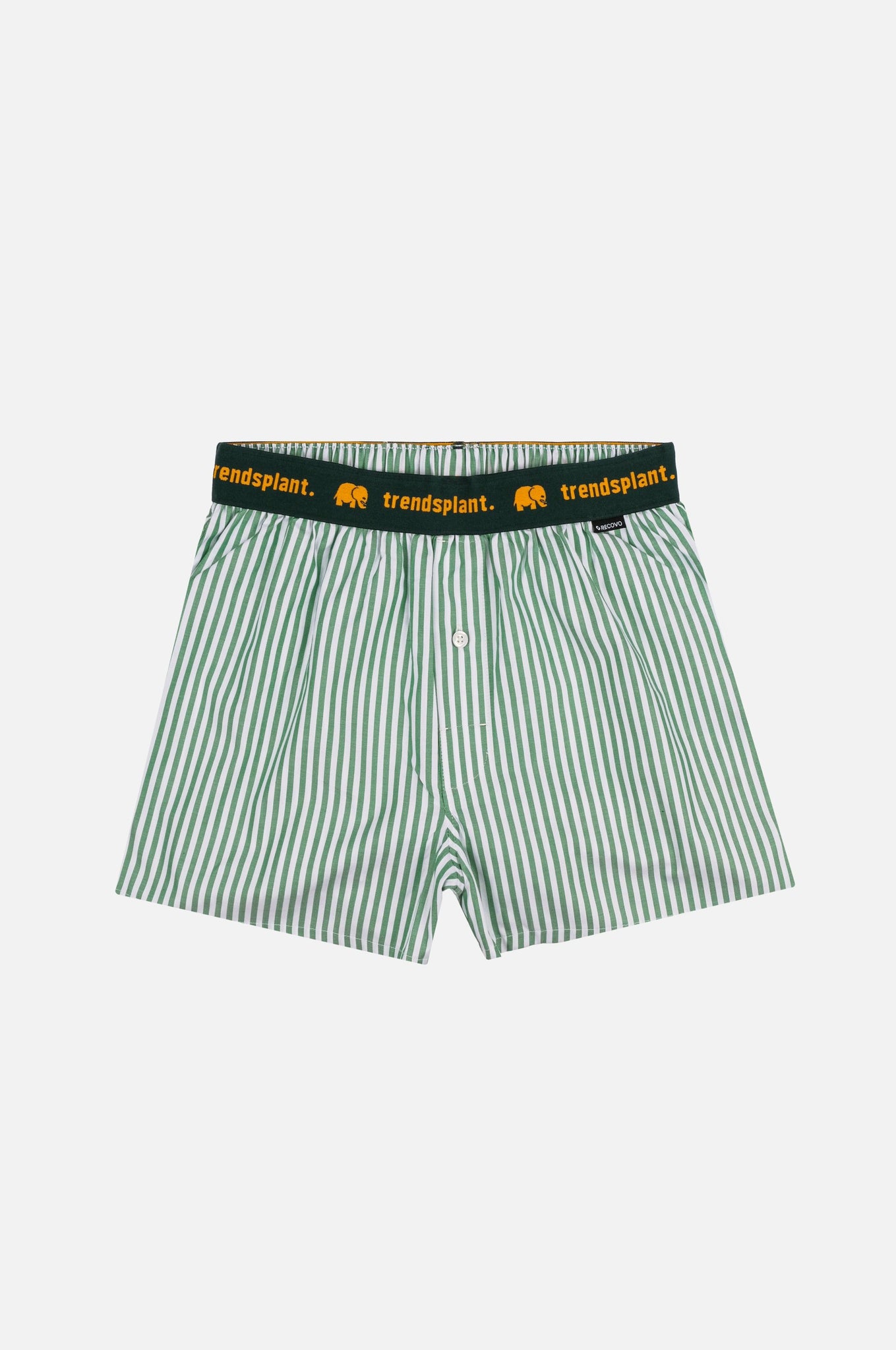 Recovo® x Trendsplant Striped Boxer Shorts Green