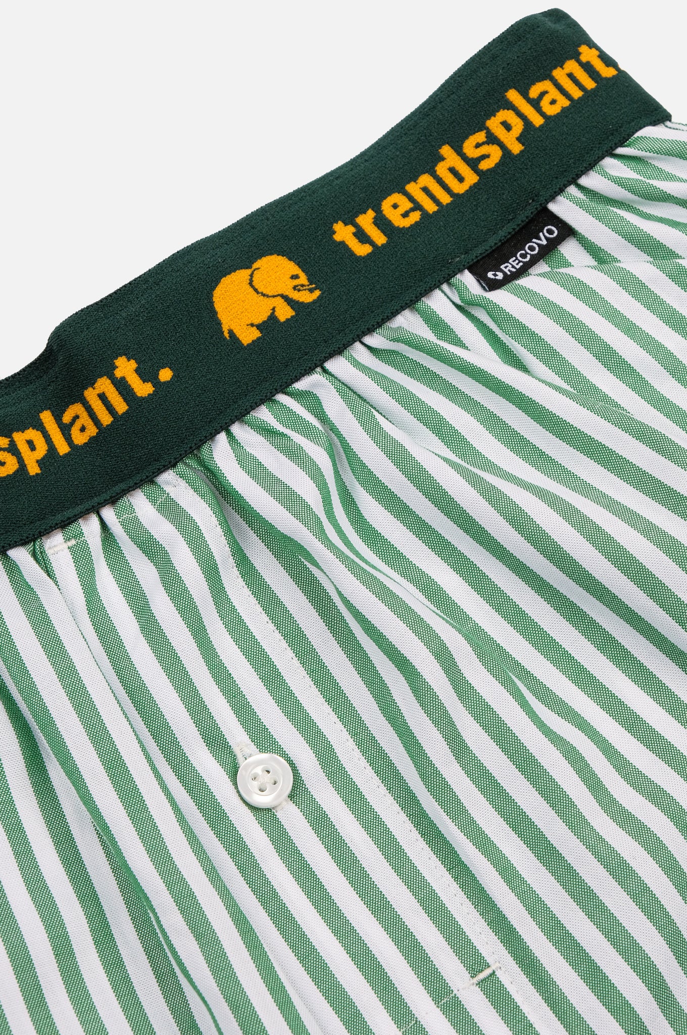 Recovo® x Trendsplant Striped Boxer Shorts Green