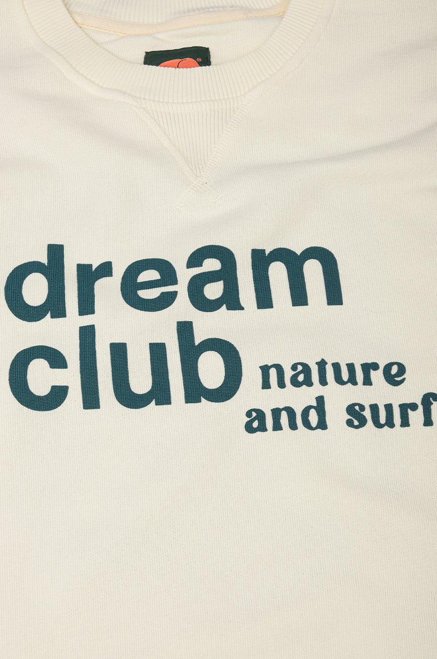 Dream Club Heavy Pigment Sweater Cannoli Cream White