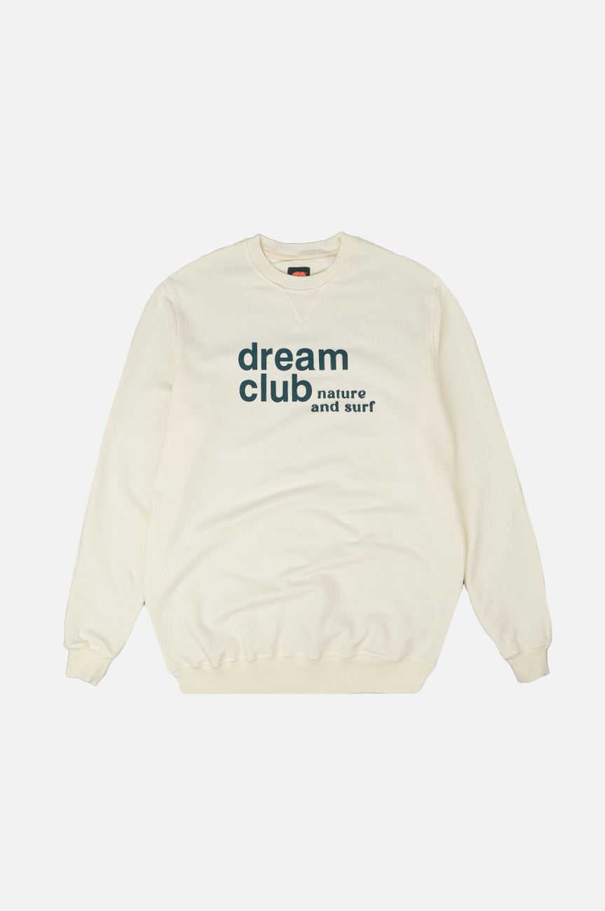 Dream Club Heavy Pigment Sweater Cannoli Cream White