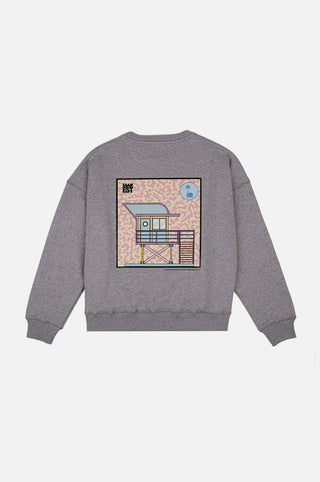 Silhouette posteriore di Women's Antonyo Marest x Trendsplant Art Hut Oversized Sweatshirt in Sport Grey | TP_IMAGE_TYPE=SILHOUETTE_BACK