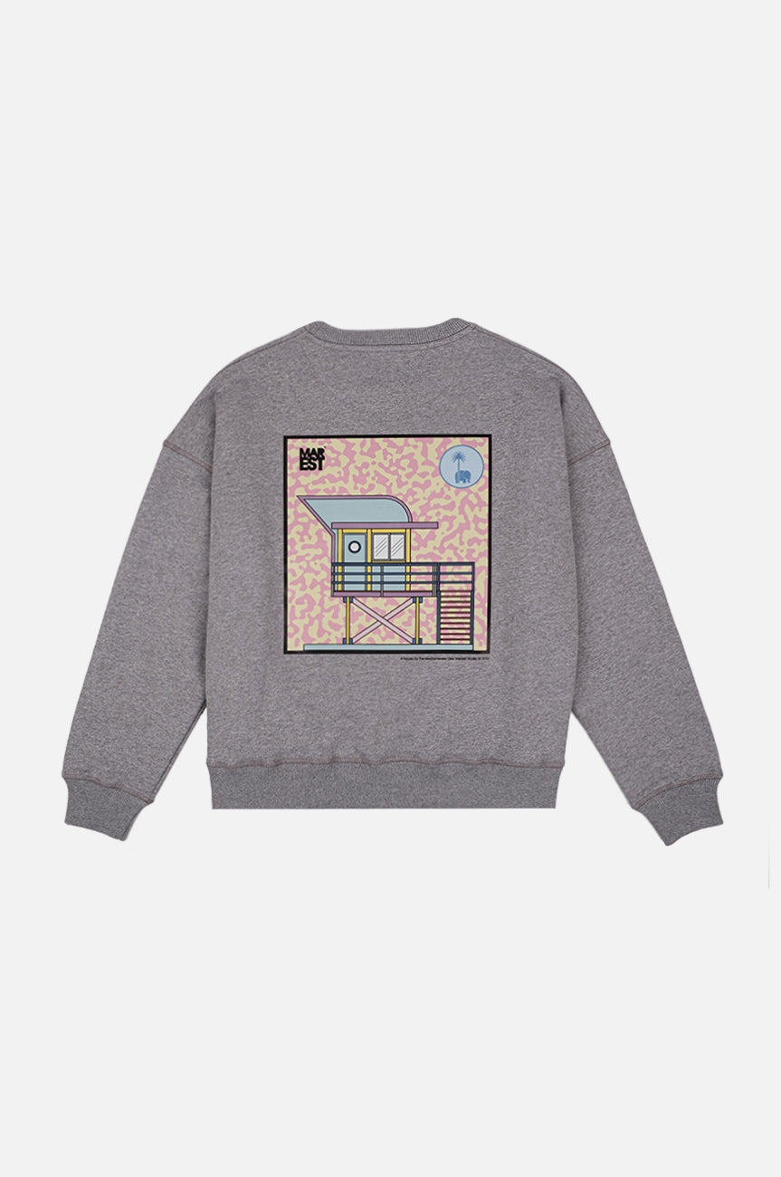 Silhouette posteriore di Women's Antonyo Marest x Trendsplant Art Hut Oversized Sweatshirt in Sport Grey | TP_IMAGE_TYPE=SILHOUETTE_BACK