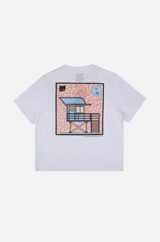Silhouette posteriore della T-shirt da donna Antonyo Marest x Trendsplant Art Hut in bianco | TP_IMAGE_TYPE=SILHOUETTE_BACK