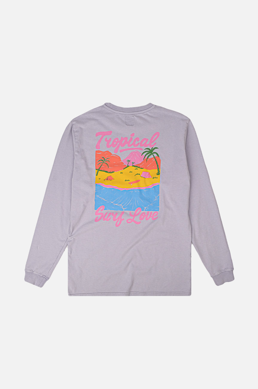 Tropical Surf Pigment L/S T-Shirt Lavender