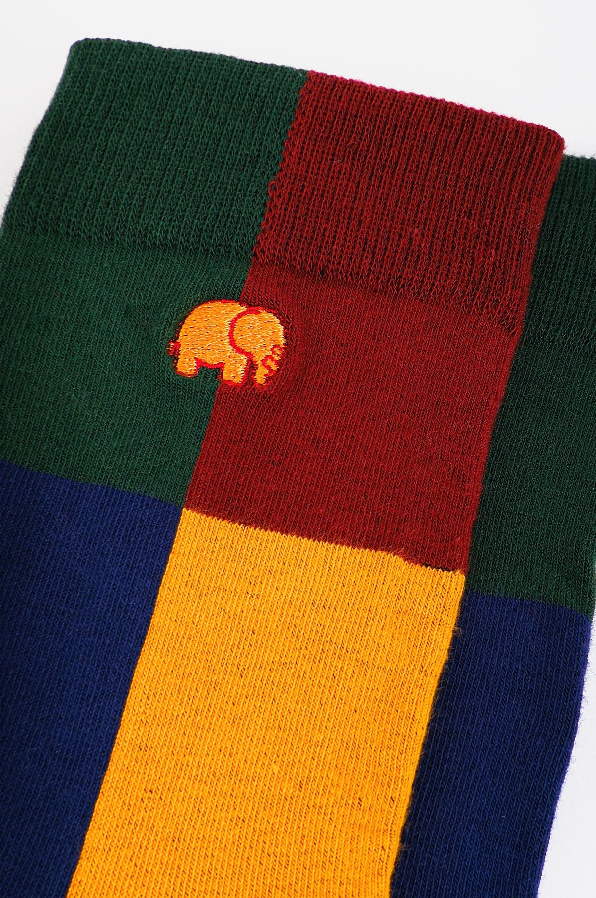 Color Block Light Crew Socks Navy