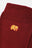 Close-up detail of Essential Light Crew Socks in Wine Red showing ribbed texture and logo | TP_IMAGE_TYPE=DETAIL