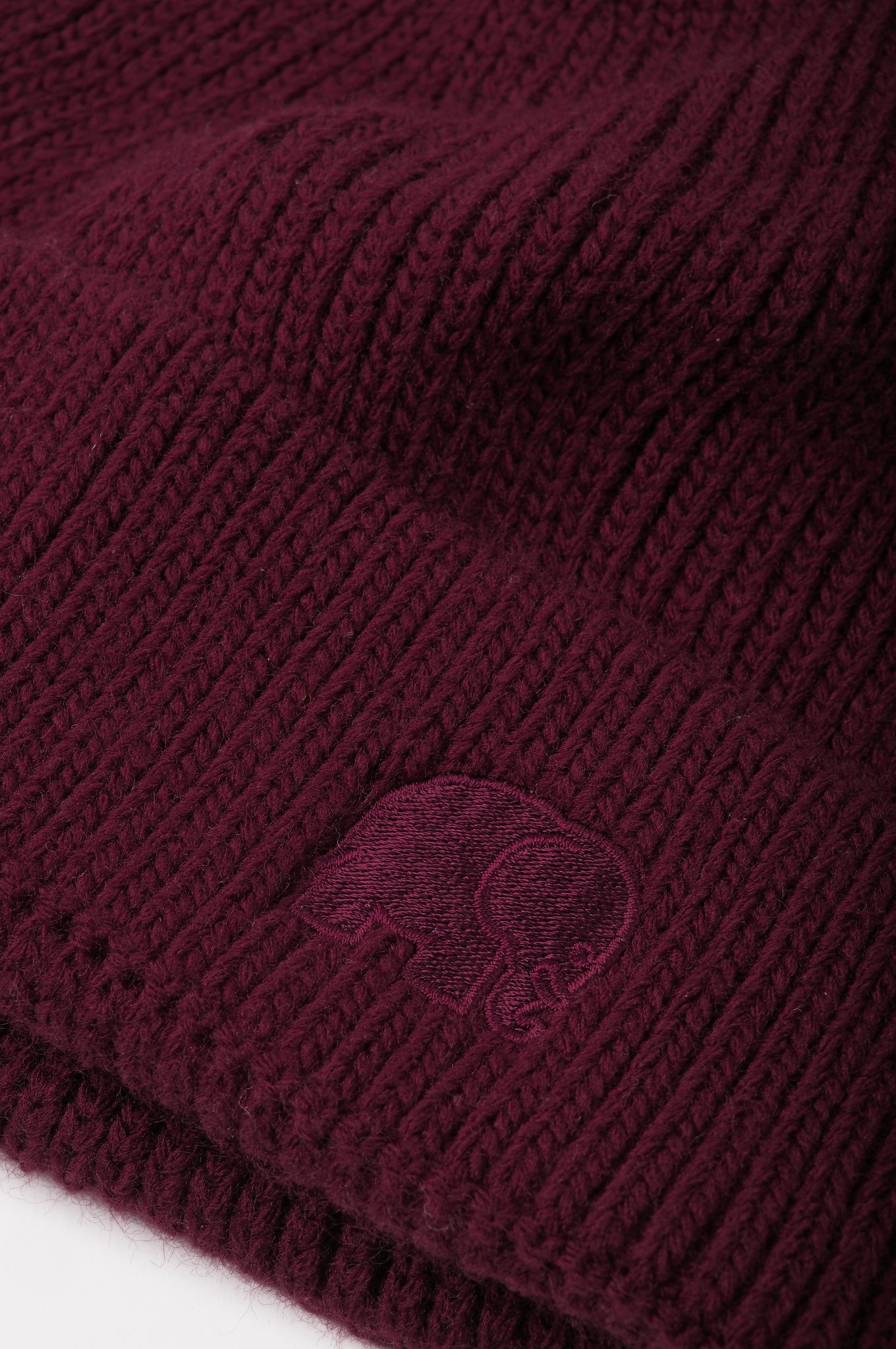 Safor Rib Knit Beanie Burgundy