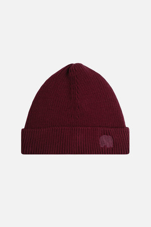 Silhouette frontale del Safor Rib Knit Beanie in Bordeaux | TP_IMAGE_TYPE=SILHOUETTE_FRONT