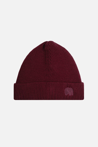 Silhouette frontale del Safor Rib Knit Beanie in Bordeaux | TP_IMAGE_TYPE=SILHOUETTE_FRONT