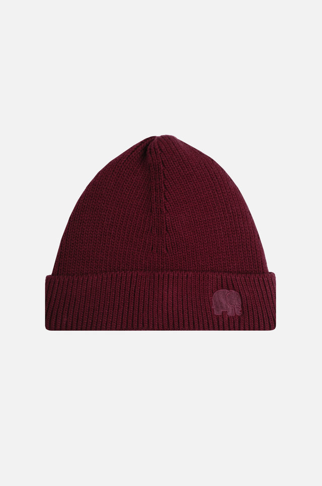 Silueta frontal de Safor Rib Knit Beanie en Burdeos | TP_IMAGE_TYPE=SILHOUETTE_FRONT