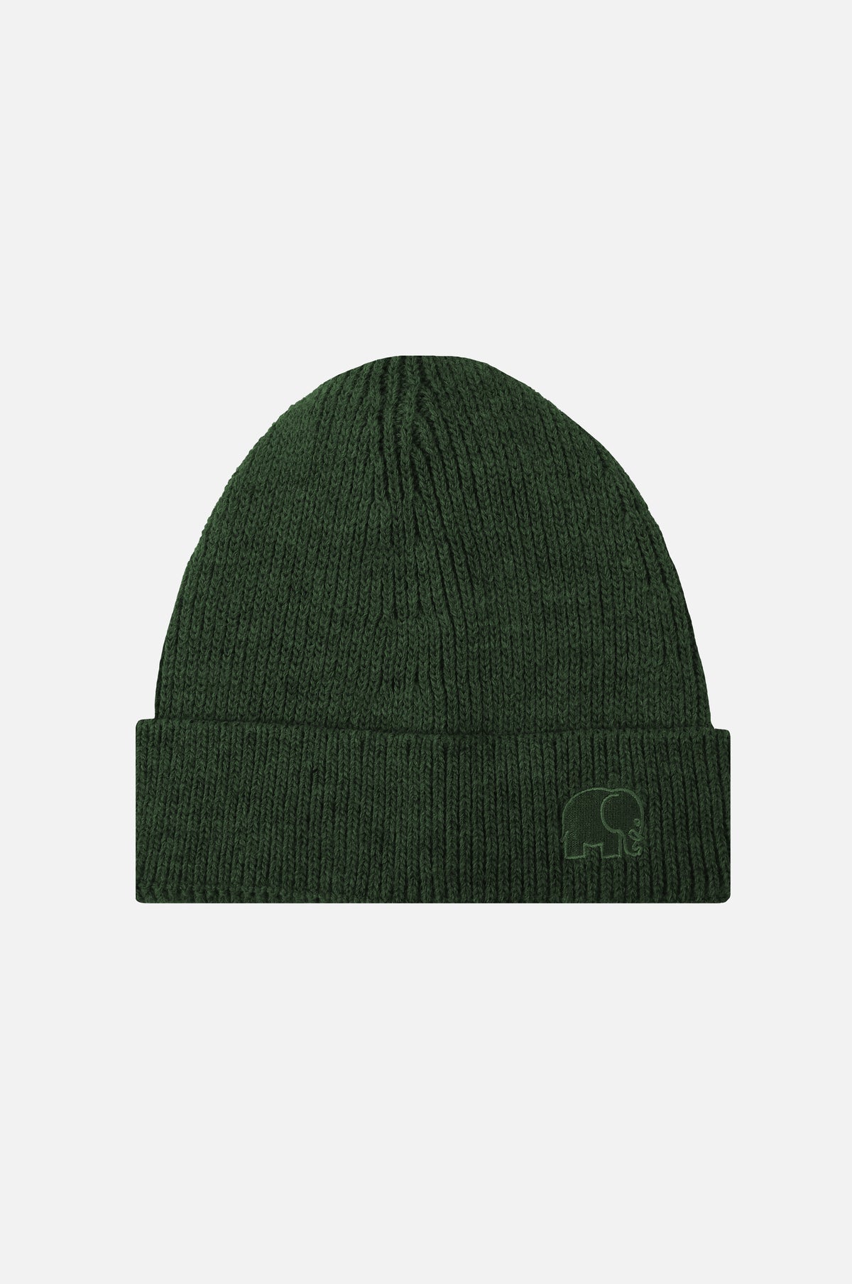 Silhouette avant du Safor Rib Knit Beanie en Bottle Green | TP_IMAGE_TYPE=SILHOUETTE_FRONT