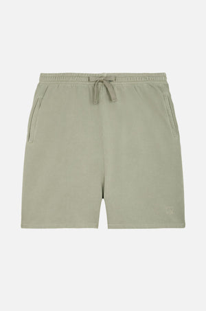 Essential Sunwashed Sweatshorts in Seagrass, con vestibilità rilassata, tasche laterali ed elastico in vita. | TP_IMAGE_TYPE=SILHOUETTE_FRONT