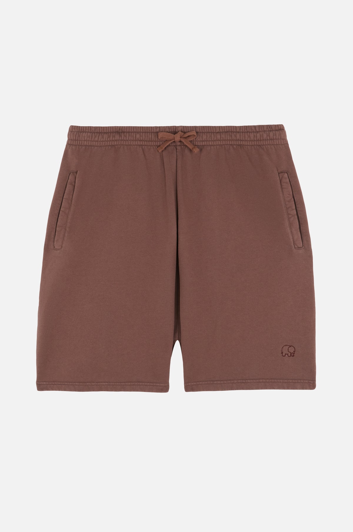 Essentials Sweatshorts in Shaved Chocolate, con un design minimalista, elastico in vita e tasche laterali | TP_IMAGE_TYPE=SILHOUETTE_FRONT