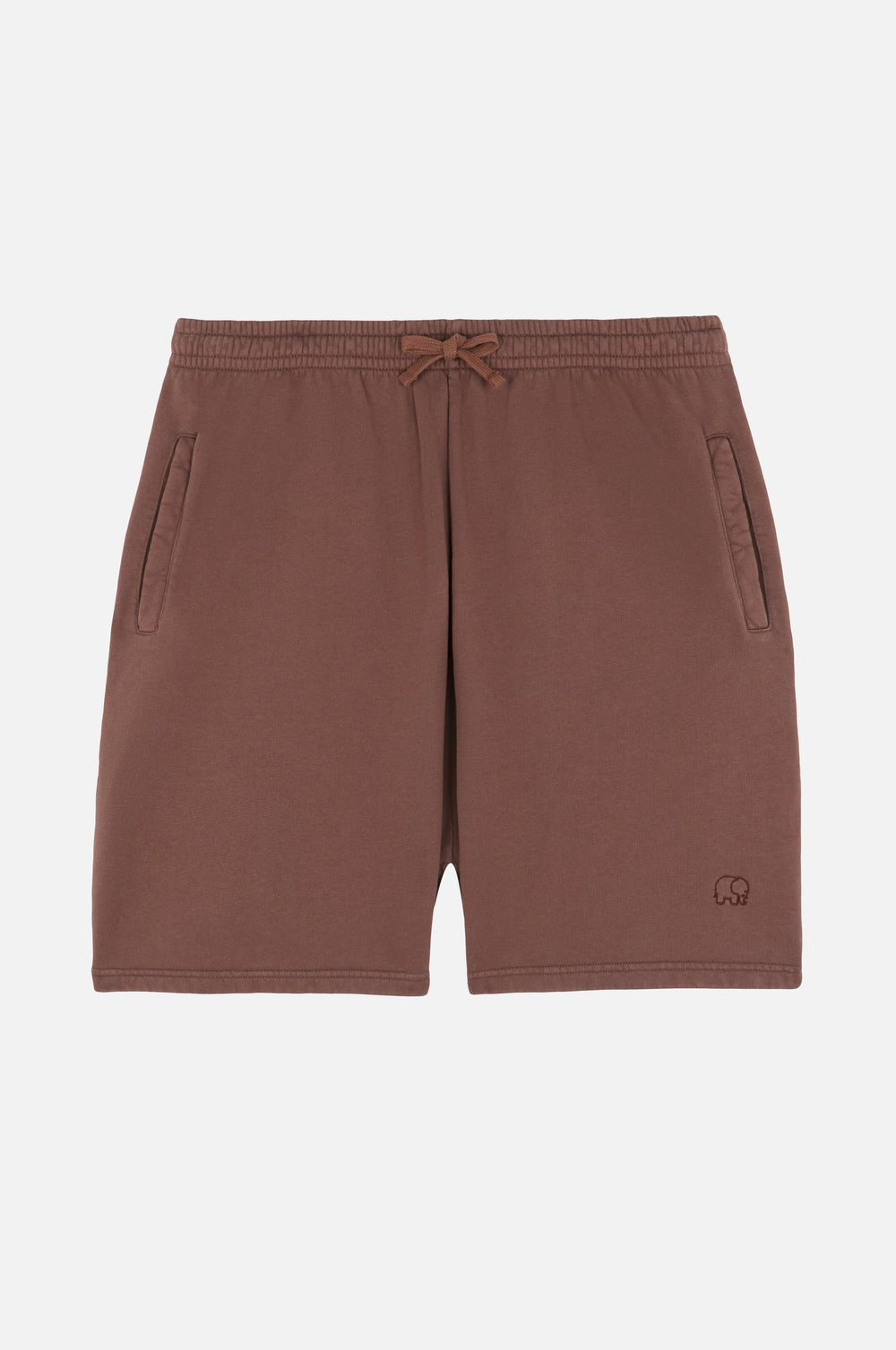 Essentials Sweatshorts in Shaved Chocolate, con un design minimalista, elastico in vita e tasche laterali | TP_IMAGE_TYPE=SILHOUETTE_FRONT