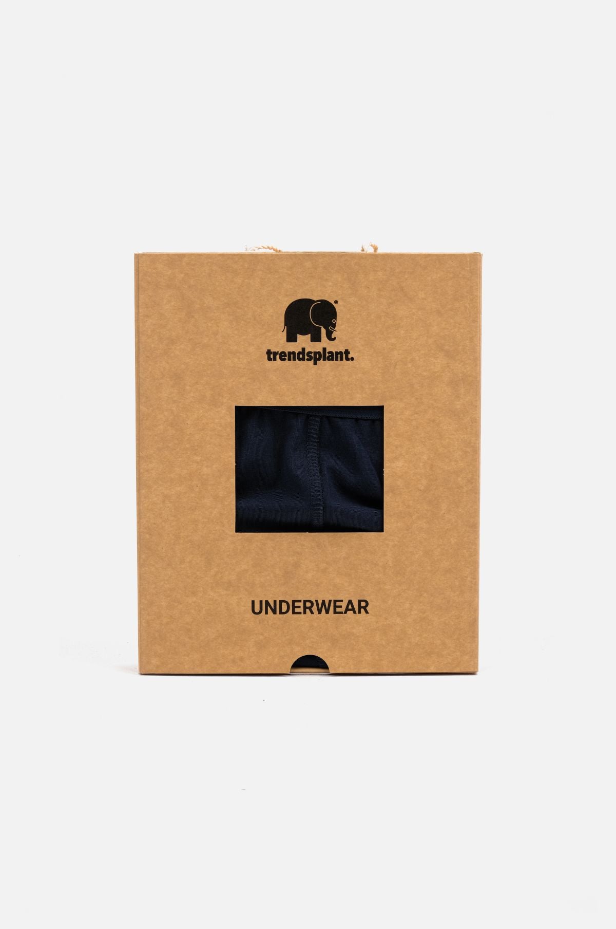 Vista frontale di Organic Essential Boxer Briefs nella confezione Navy | TP_IMAGE_TYPE=SILHOUETTE_FRONT