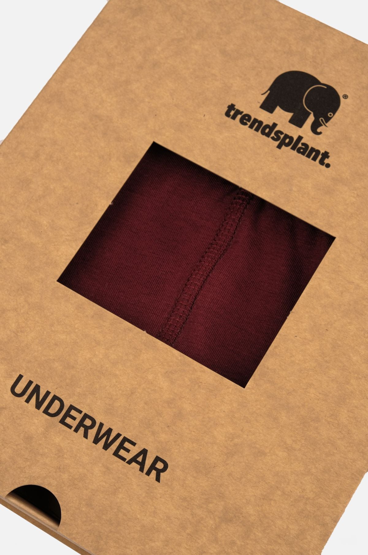 Dettaglio ravvicinato di Organic Essential Boxer Briefs nella confezione Burgundy | TP_IMAGE_TYPE=DETAIL