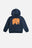 Kid's Organic Classic Hoodie in Trendsplant Blue featuring a playful elephant design on the front | TP_IMAGE_TYPE=SILHOUETTE_FRONT