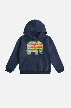 Kid's Navajo Organic Hoodie Trendsplant Blue
