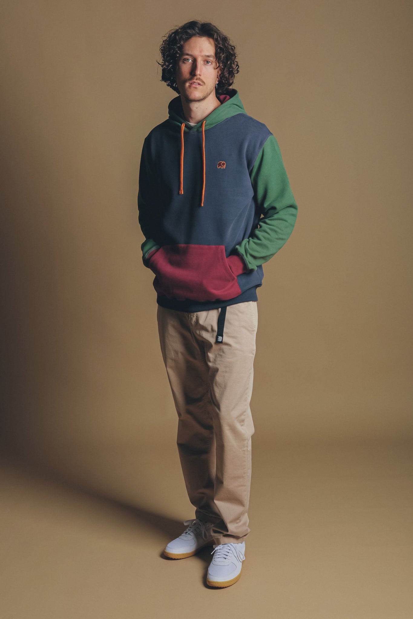 Sudadera Capucha Color Block Trendsplant Navy