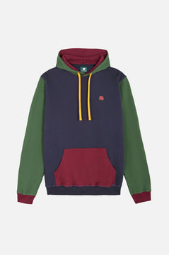 Organic Color Block Hoodie Trendsplant Blue