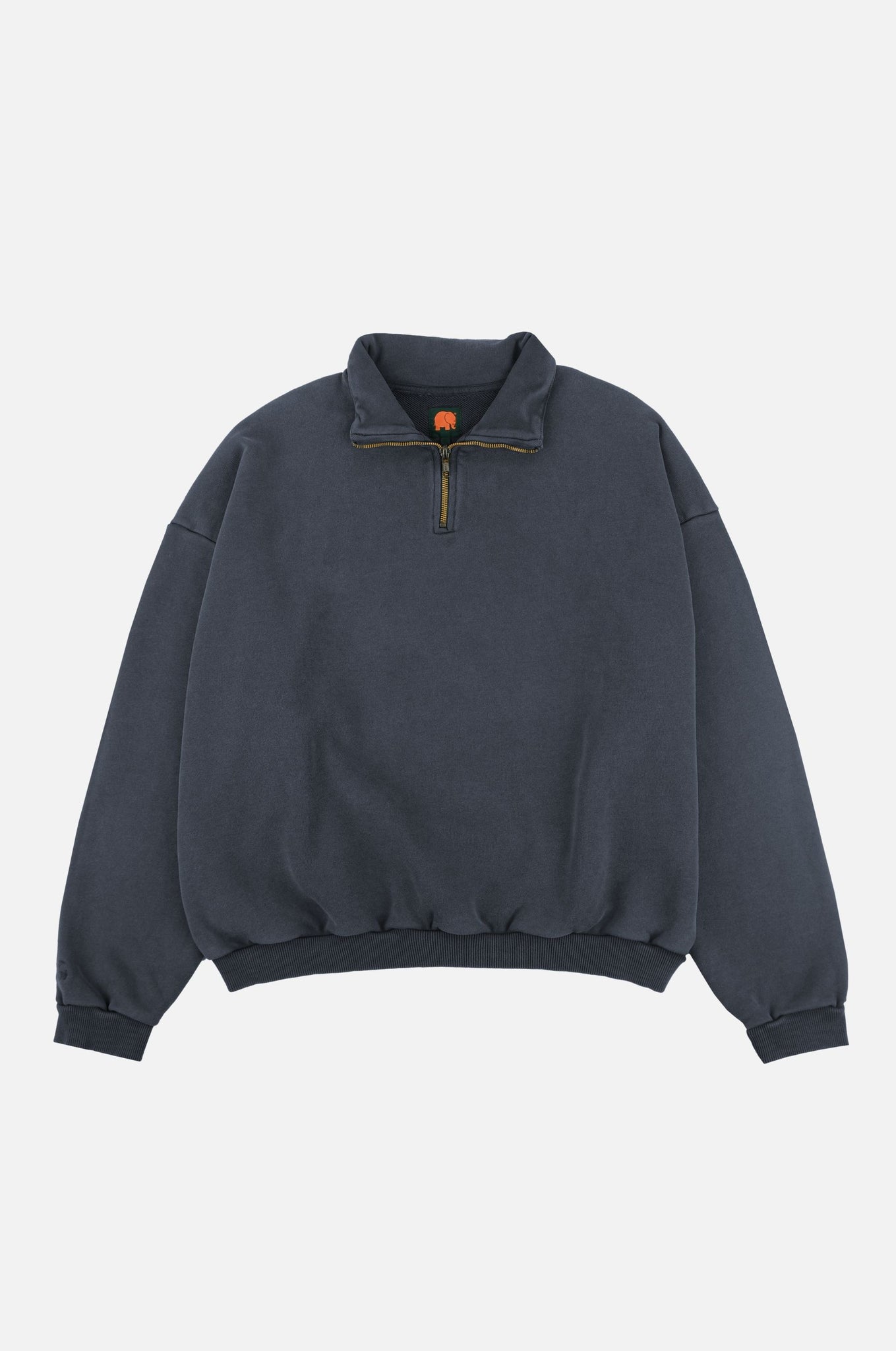 The Super Heavy Oversized Quarter Zip Sweater Total Eclipse