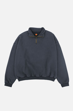 The Super Heavy Oversized Quarter Zip Sweater Total Eclipse