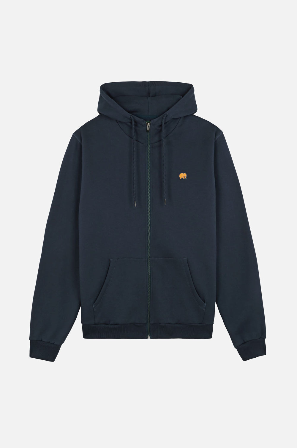 Silhouette avant du Organic Essential Zip Hoodie Trendsplant Blue | TP_IMAGE_TYPE=SILHOUETTE_FRONT