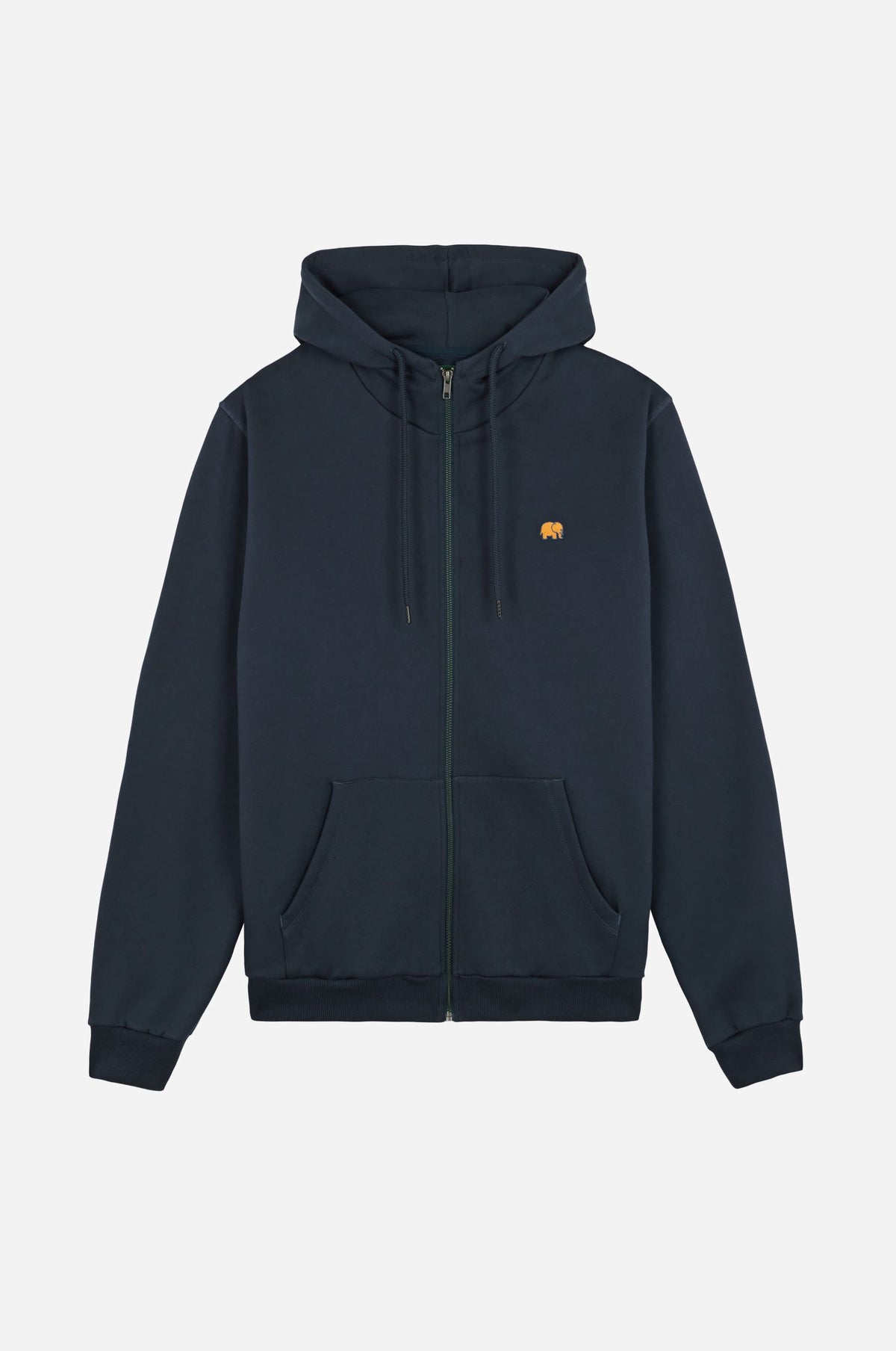 Silhouette avant du Organic Essential Zip Hoodie Trendsplant Blue | TP_IMAGE_TYPE=SILHOUETTE_FRONT