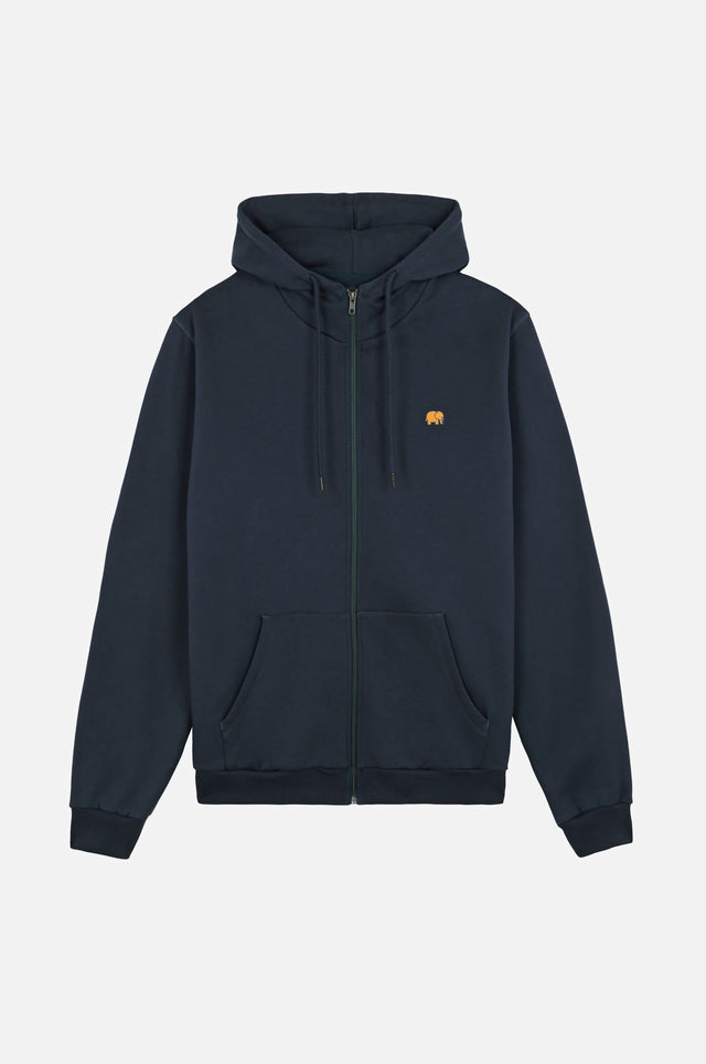Silhouette avant du Organic Essential Zip Hoodie Trendsplant Blue | TP_IMAGE_TYPE=SILHOUETTE_FRONT