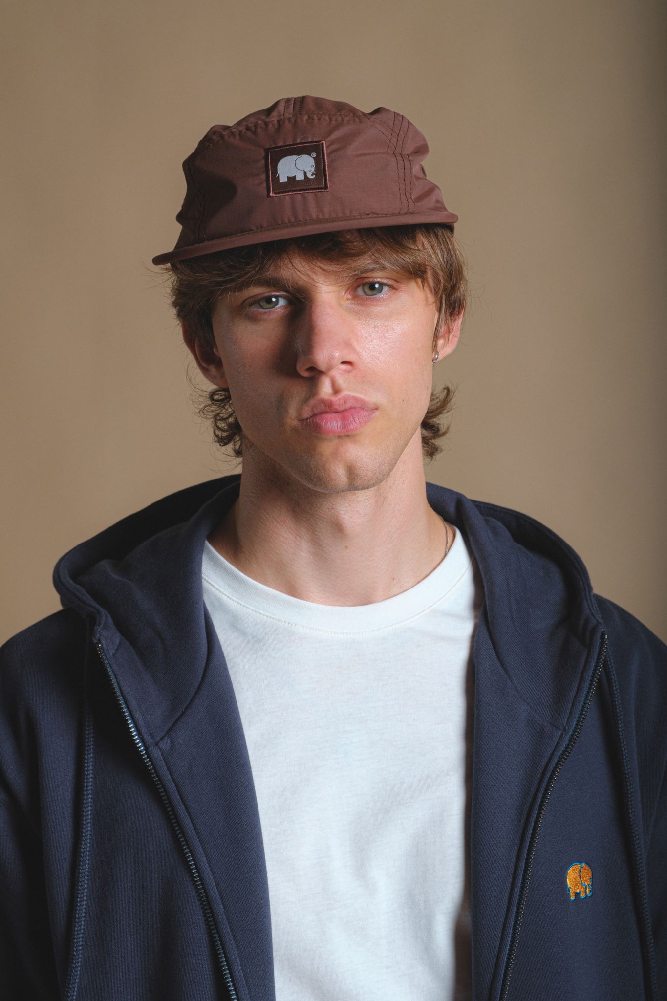 Water Repellent Nylon 5 Panel Cap Espresso