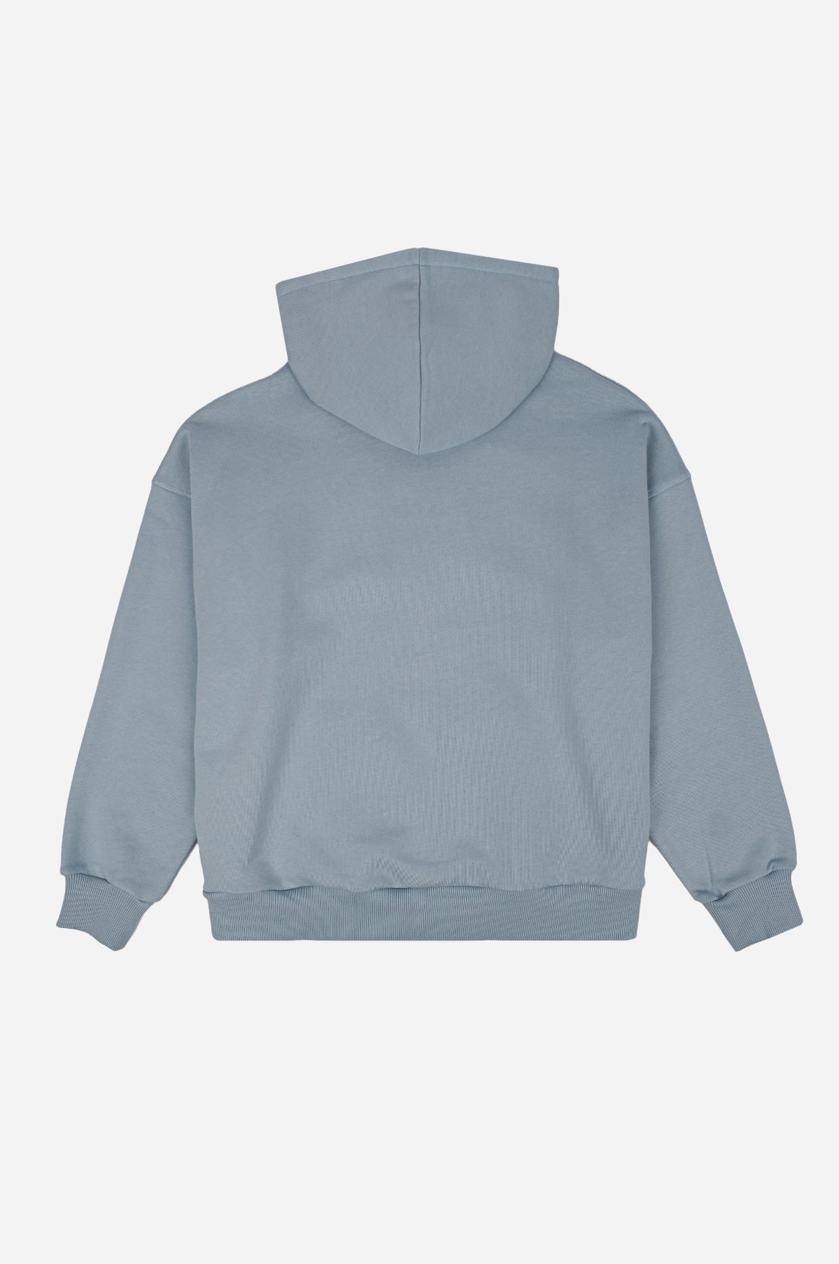 Sudadera Capucha Cremallera Mujer Oversized Orgánica Esencial Blue Fog