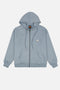 Women's Organic Essential Oversized Zip Hoodie Blue Fog