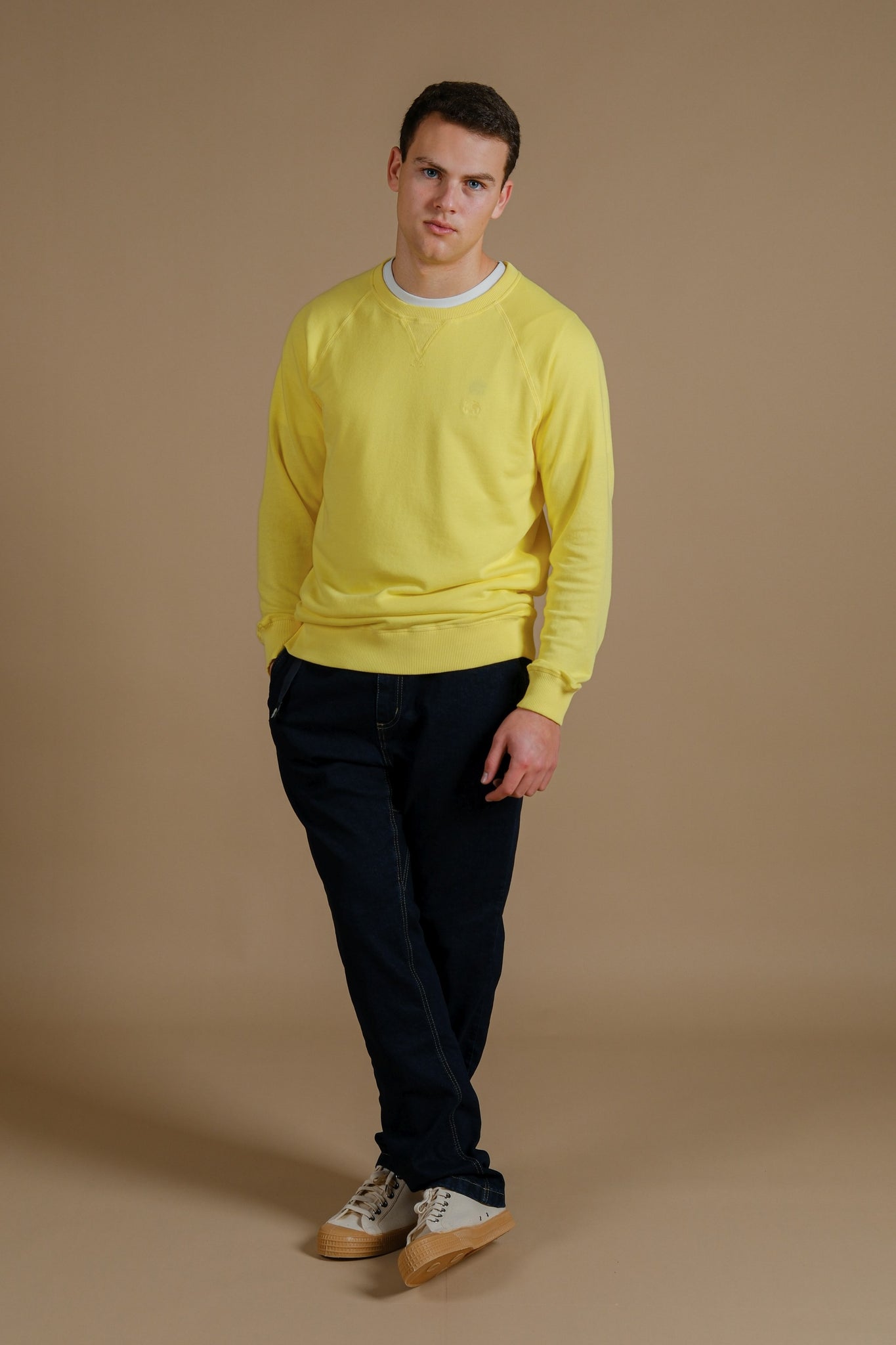 Essential Lightweight Pigment Sweater Date Yellow