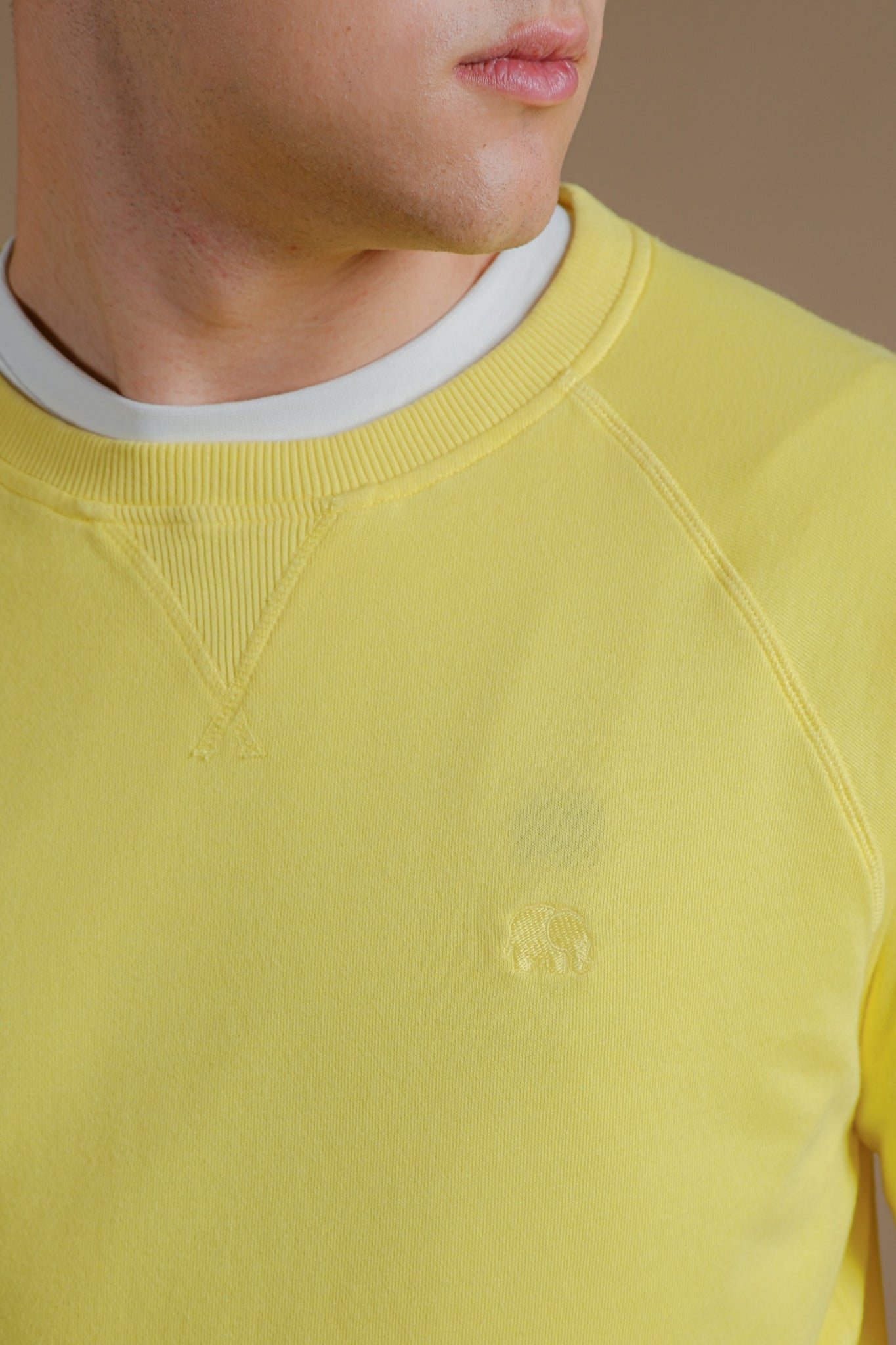 Essential Lightweight Pigment Sweater Date Yellow