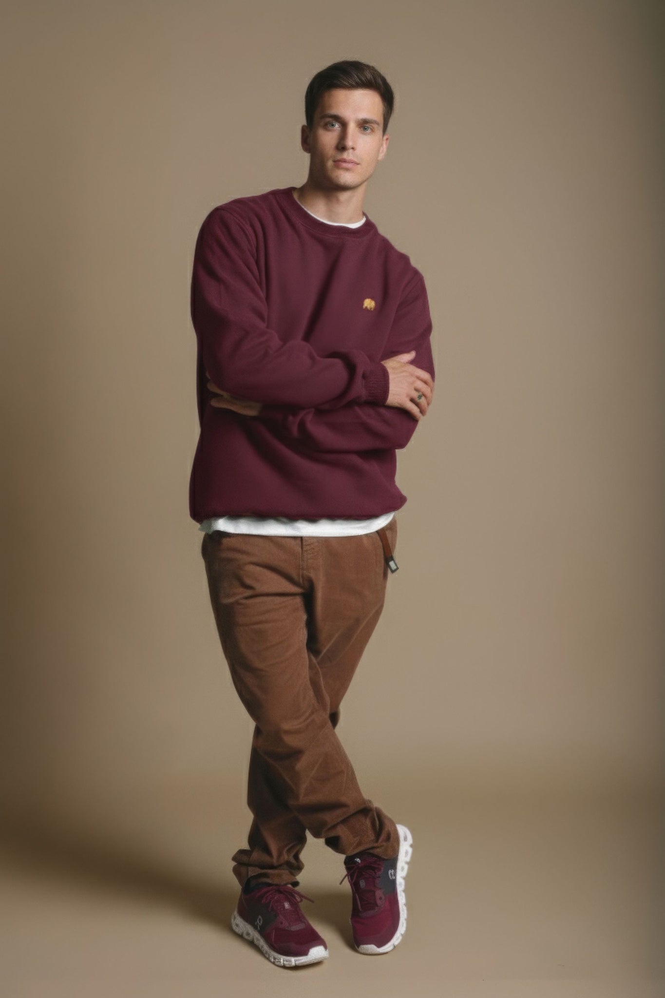Organic Essential Sweater Burgundy
