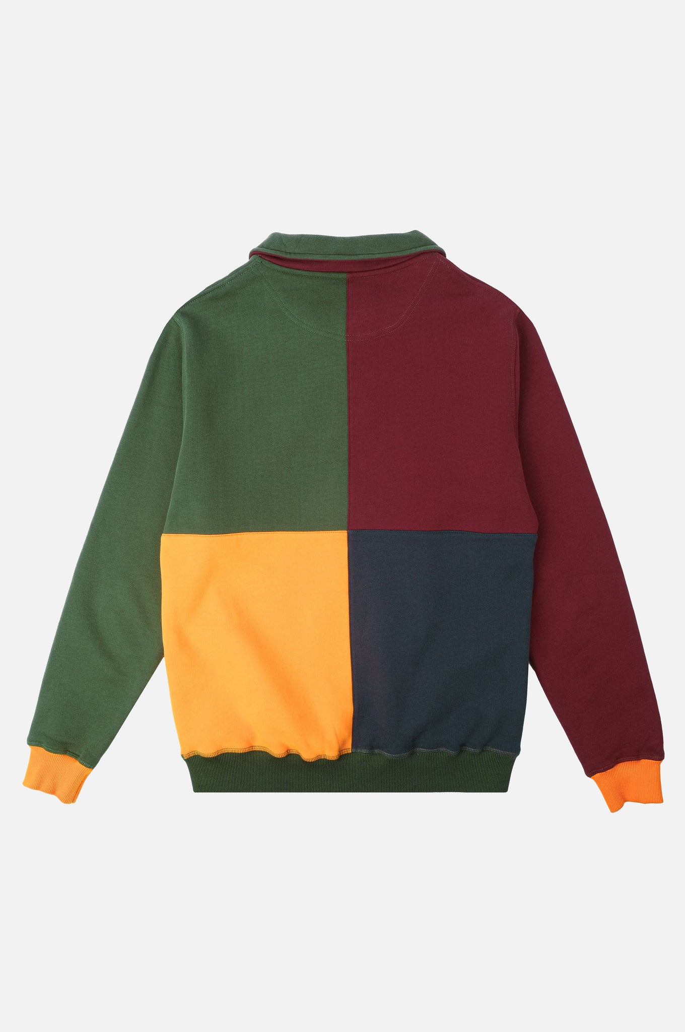 Color Block Half Zip Sweater "Harlequin"