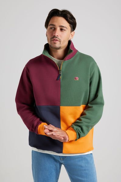 Color Block Half Zip Sweatshirt 