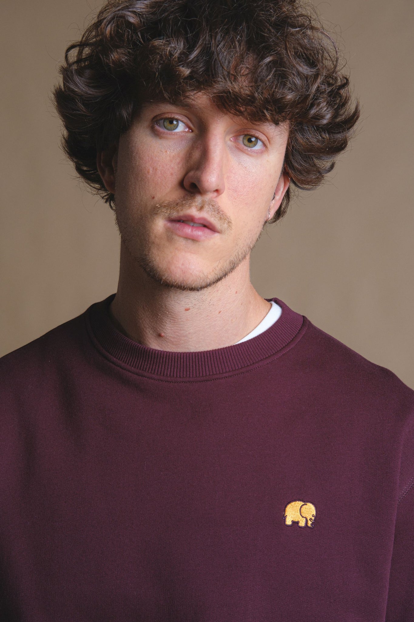 Organic Essential Sweater Wine Red