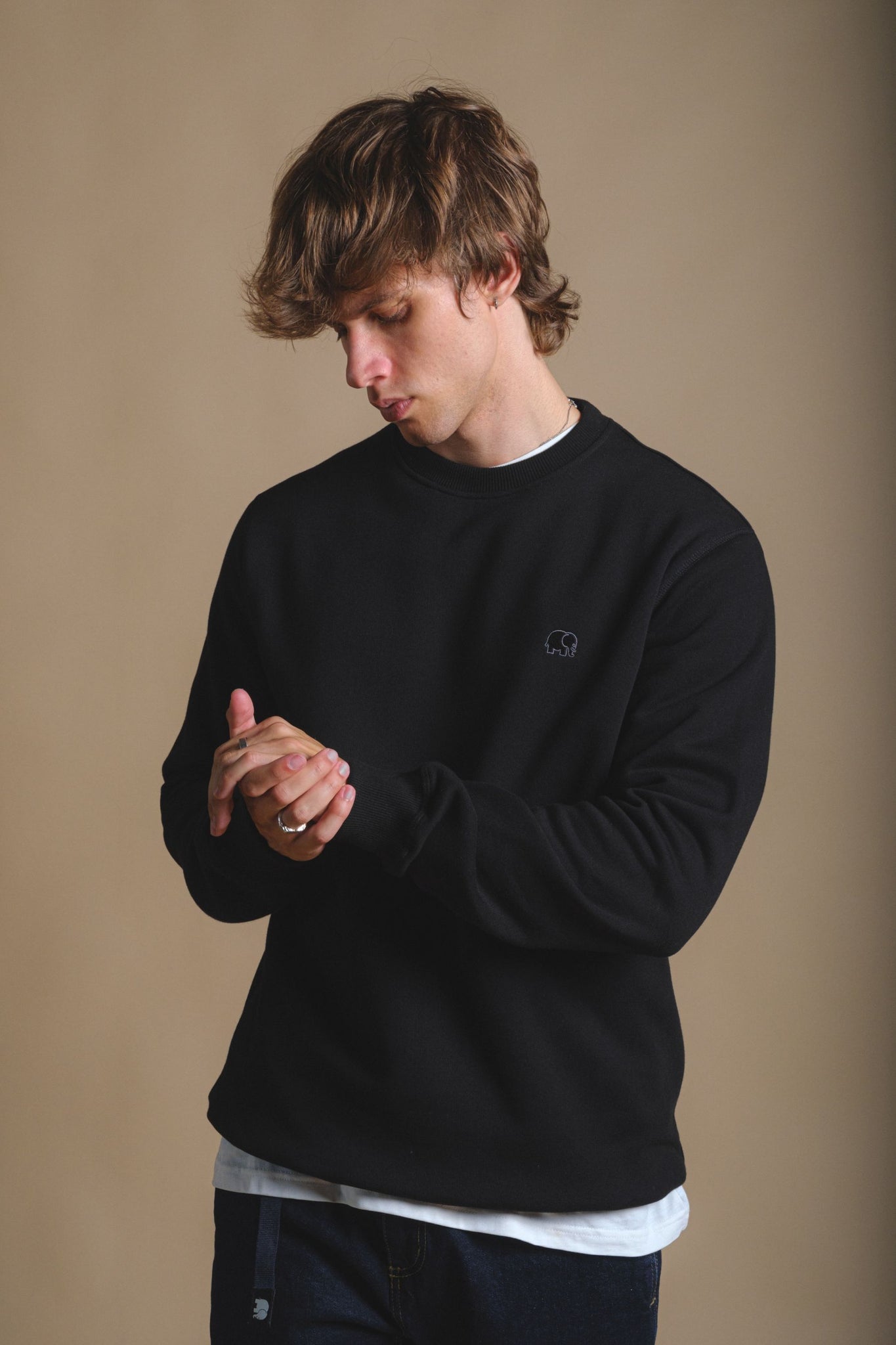Organic Essential Sweater Black