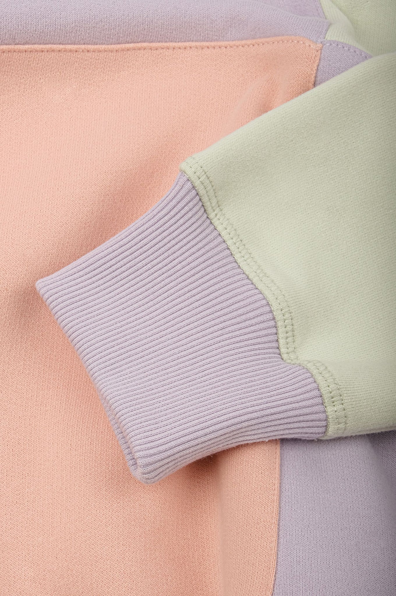 Women's Oversized Color Block Half Zip Sweater Lavender