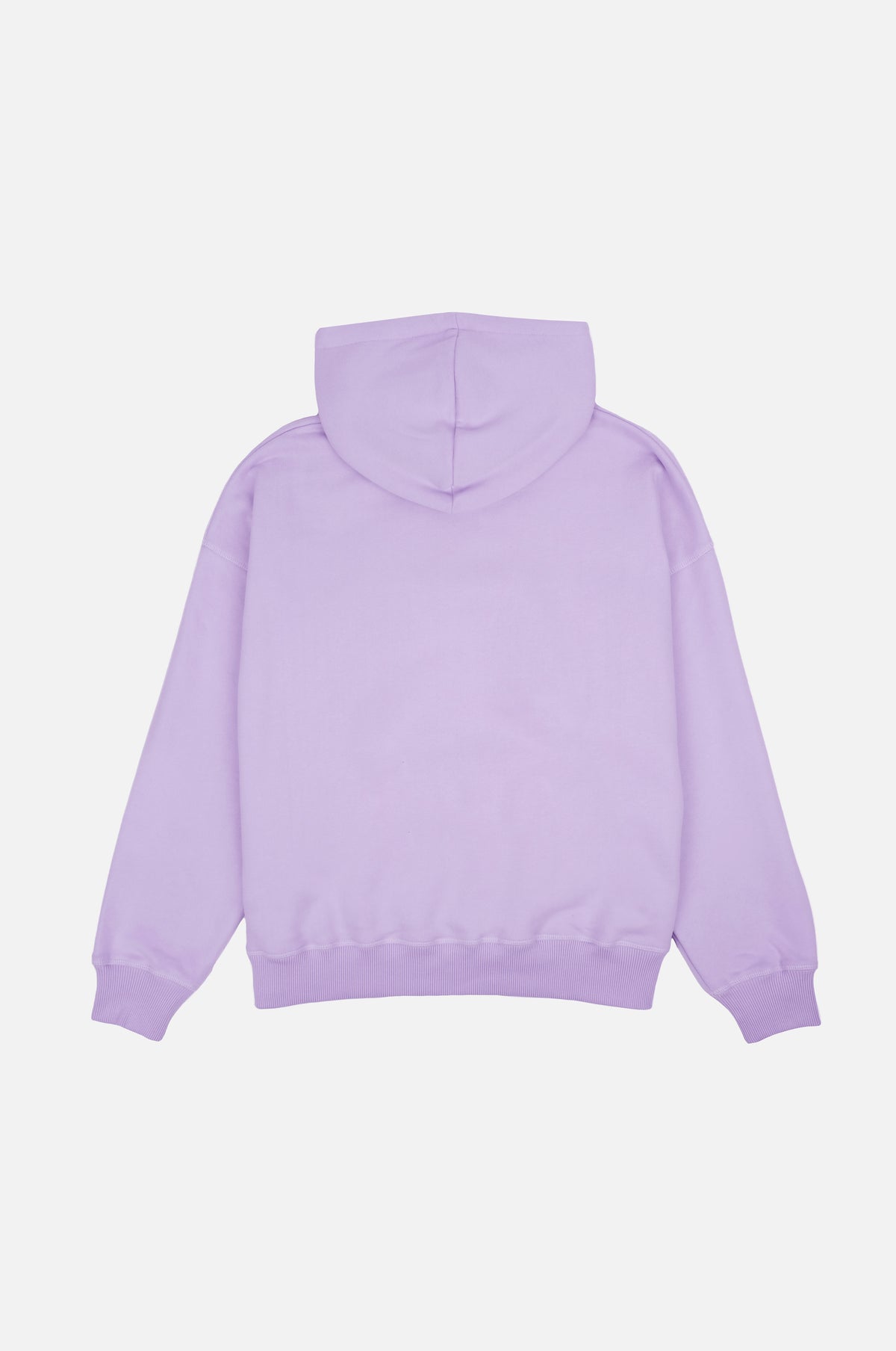 Silhouette posteriore della Women's Organic Essential Oversized Hoodie in lavanda | TP_IMAGE_TYPE=SILHOUETTE_BACK