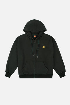 Sudadera Capucha Cremallera Mujer Oversized Orgánica Esencial Scarab Green