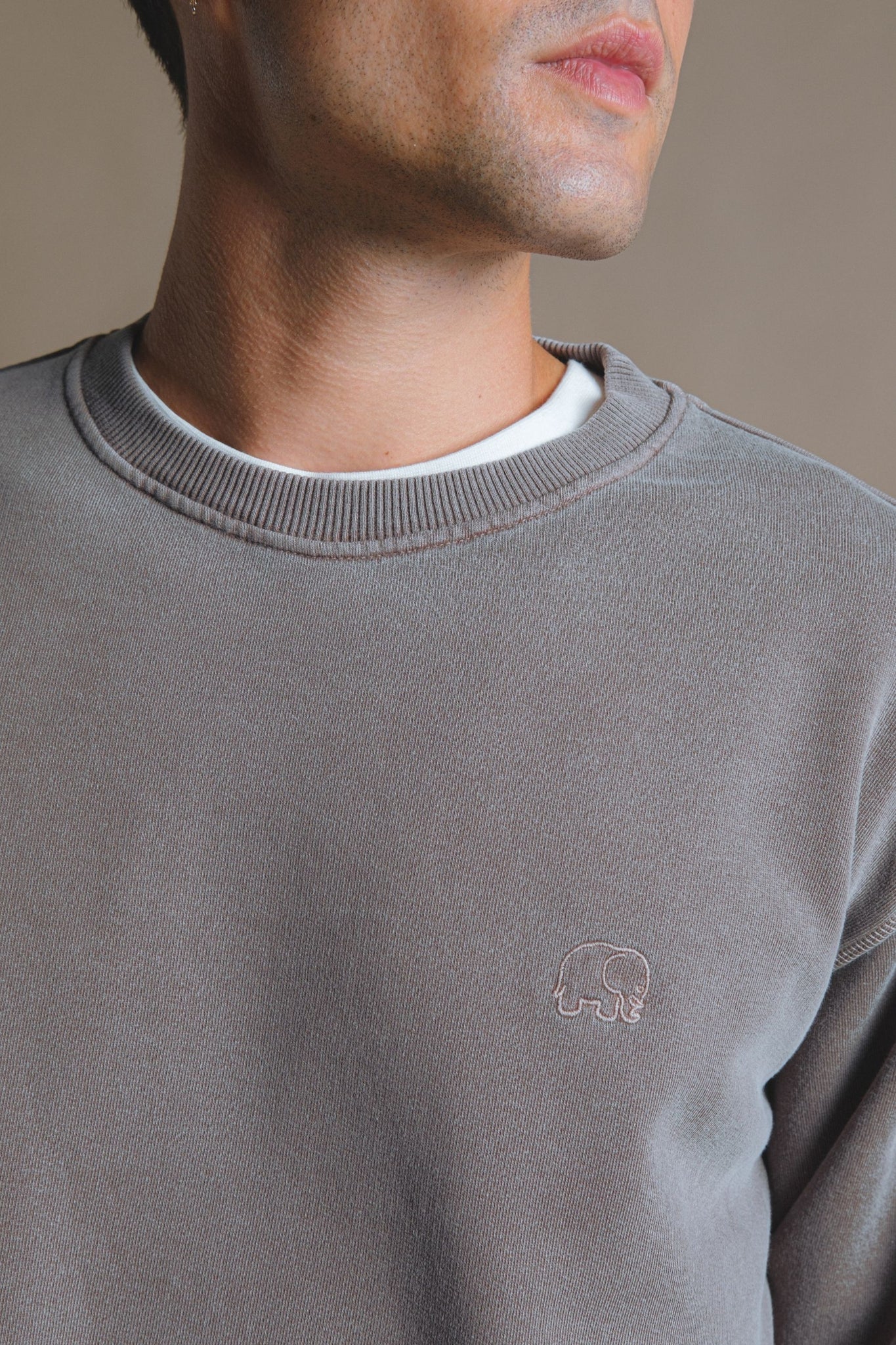 Essential Pigment Heavyweight Sweater Stone Gray