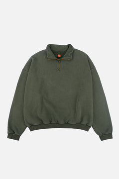 The Super Heavy Oversized Quarter Zip Sweater Kombu Green