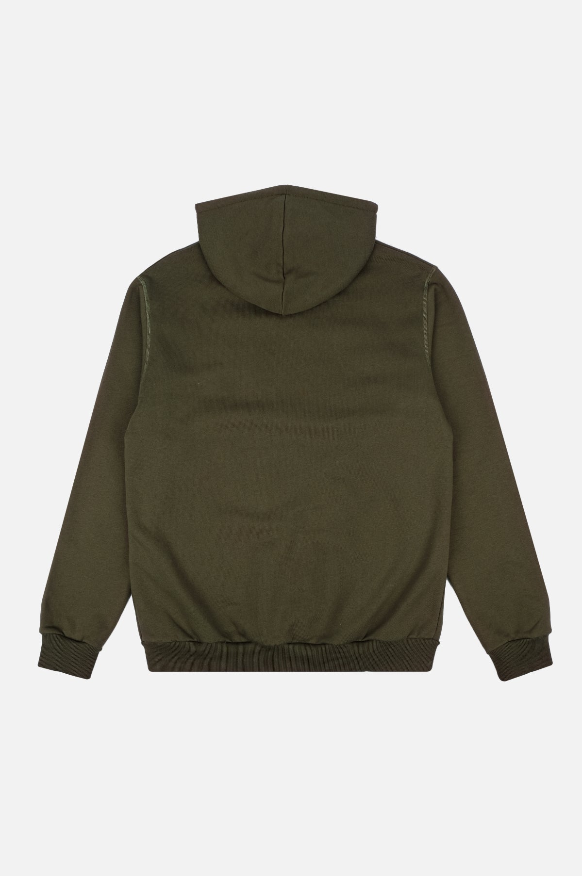 Organic Essential Zip Hoodie Dark Olive